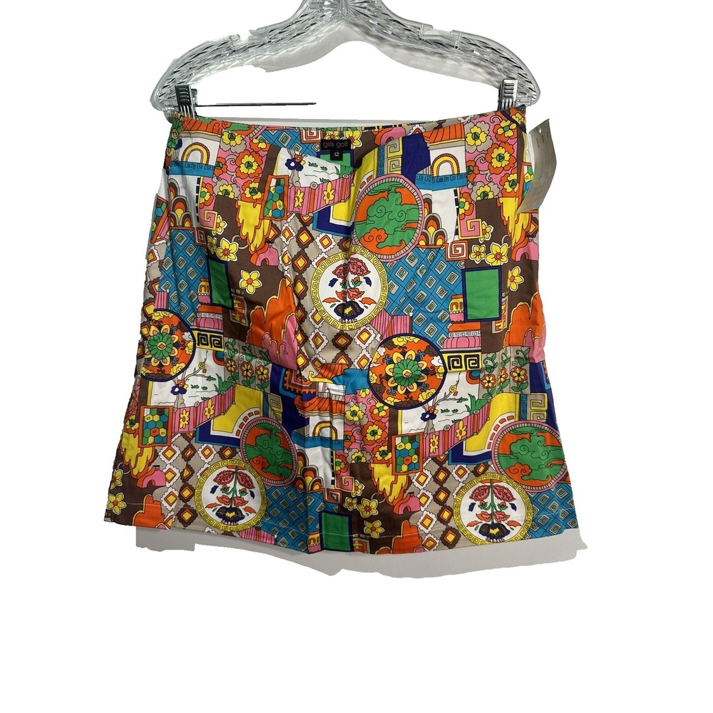 girls golf womens colorful skort skirt size 12